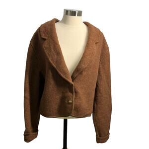 GEIGER VTG 100% Pure Virgin Wool Made In Austrian Brown Jacket Women's Size 42